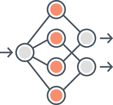 Yapay zeka simgesi png biçimi basit ai outline logo tasarım makinesi öğrenme sembolü nöral ağ dijital beyin ikonu grafik gösterimi izole edilmiş düz vektör modern minimalist biçim