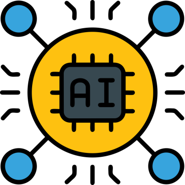 Yapay zeka simgesi png biçimi basit ai outline logo tasarım makinesi öğrenme sembolü nöral ağ dijital beyin ikonu grafik gösterimi izole edilmiş düz vektör modern minimalist biçim