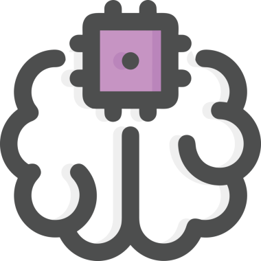 Yapay zeka simgesi png biçimi basit ai outline logo tasarım makinesi öğrenme sembolü nöral ağ dijital beyin ikonu grafik gösterimi izole edilmiş düz vektör modern minimalist biçim