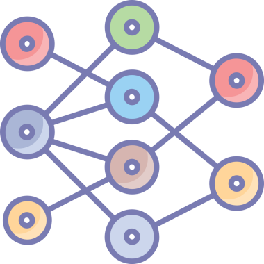 Yapay zeka simgesi png biçimi basit ai outline logo tasarım makinesi öğrenme sembolü nöral ağ dijital beyin ikonu grafik gösterimi izole edilmiş düz vektör modern minimalist biçim
