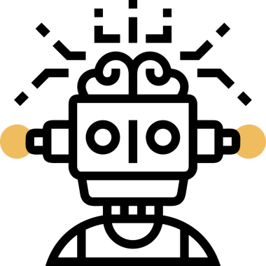 Yapay zeka simgesi png biçimi basit ai outline logo tasarım makinesi öğrenme sembolü nöral ağ dijital beyin ikonu grafik gösterimi izole edilmiş düz vektör modern minimalist biçim
