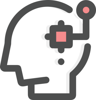 Yapay zeka simgesi png biçimi basit ai outline logo tasarım makinesi öğrenme sembolü nöral ağ dijital beyin ikonu grafik gösterimi izole edilmiş düz vektör modern minimalist biçim