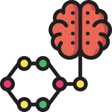 Yapay zeka simgesi png biçimi basit ai outline logo tasarım makinesi öğrenme sembolü nöral ağ dijital beyin ikonu grafik gösterimi izole edilmiş düz vektör modern minimalist biçim