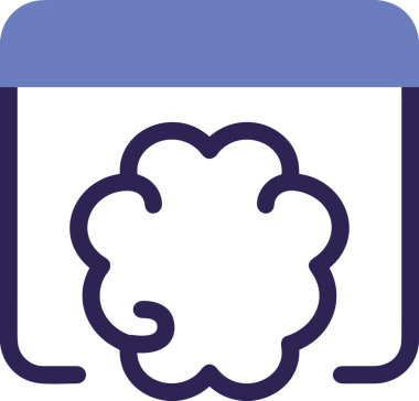 Yapay zeka simgesi png biçimi basit ai outline logo tasarım makinesi öğrenme sembolü nöral ağ dijital beyin ikonu grafik gösterimi izole edilmiş düz vektör modern minimalist biçim