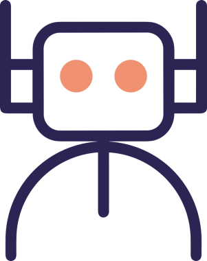 Yapay zeka simgesi png biçimi basit ai outline logo tasarım makinesi öğrenme sembolü nöral ağ dijital beyin ikonu grafik gösterimi izole edilmiş düz vektör modern minimalist biçim