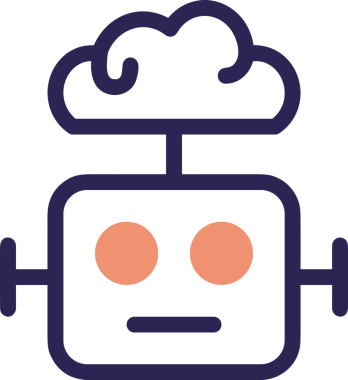 Yapay zeka simgesi png biçimi basit ai outline logo tasarım makinesi öğrenme sembolü nöral ağ dijital beyin ikonu grafik gösterimi izole edilmiş düz vektör modern minimalist biçim