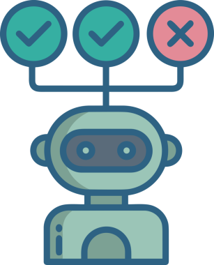 Yapay zeka simgesi png biçimi basit ai outline logo tasarım makinesi öğrenme sembolü nöral ağ dijital beyin ikonu grafik gösterimi izole edilmiş düz vektör modern minimalist biçim