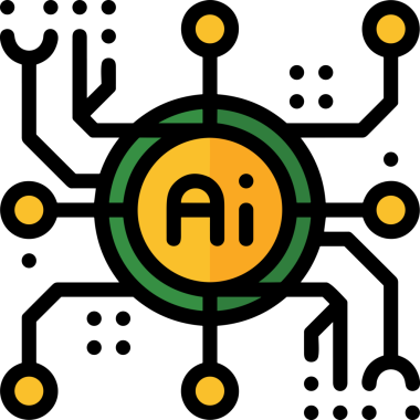 Yapay zeka simgesi png biçimi basit ai outline logo tasarım makinesi öğrenme sembolü nöral ağ dijital beyin ikonu grafik gösterimi izole edilmiş düz vektör modern minimalist biçim