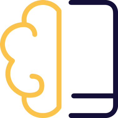 Yapay zeka simgesi png biçimi basit ai outline logo tasarım makinesi öğrenme sembolü nöral ağ dijital beyin ikonu grafik gösterimi izole edilmiş düz vektör modern minimalist biçim