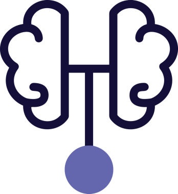 Yapay zeka simgesi png biçimi basit ai outline logo tasarım makinesi öğrenme sembolü nöral ağ dijital beyin ikonu grafik gösterimi izole edilmiş düz vektör modern minimalist biçim