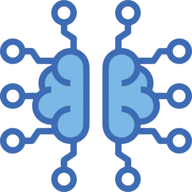 Yapay zeka simgesi png biçimi basit ai outline logo tasarım makinesi öğrenme sembolü nöral ağ dijital beyin ikonu grafik gösterimi izole edilmiş düz vektör modern minimalist biçim