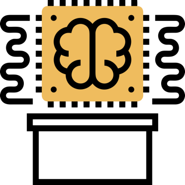 Yapay zeka simgesi png biçimi basit ai outline logo tasarım makinesi öğrenme sembolü nöral ağ dijital beyin ikonu grafik gösterimi izole edilmiş düz vektör modern minimalist biçim