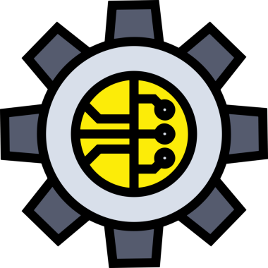 Yapay zeka simgesi png biçimi basit ai outline logo tasarım makinesi öğrenme sembolü nöral ağ dijital beyin ikonu grafik gösterimi izole edilmiş düz vektör modern minimalist biçim