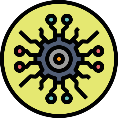 Yapay zeka simgesi png biçimi basit ai outline logo tasarım makinesi öğrenme sembolü nöral ağ dijital beyin ikonu grafik gösterimi izole edilmiş düz vektör modern minimalist biçim