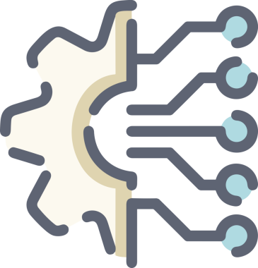 Yapay zeka simgesi png biçimi basit ai outline logo tasarım makinesi öğrenme sembolü nöral ağ dijital beyin ikonu grafik gösterimi izole edilmiş düz vektör modern minimalist biçim