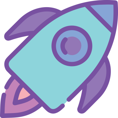 Modern Tasarım, Web, Uygulama ve Dijital İllüstrasyon için Roket Simgesi PNG Biçimi