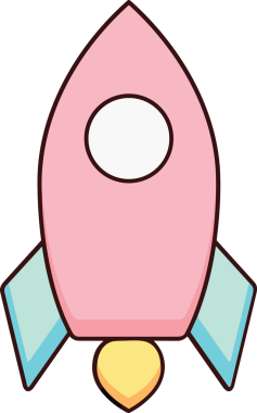 Modern Tasarım, Web, Uygulama ve Dijital İllüstrasyon için Roket Simgesi PNG Biçimi