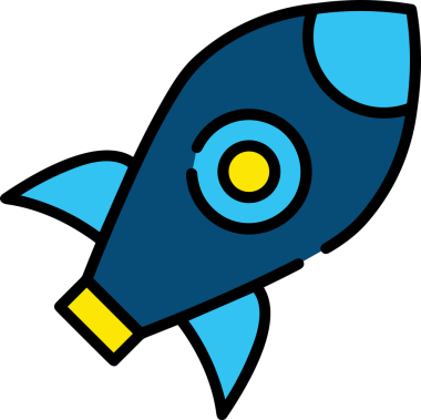 Modern Tasarım, Web, Uygulama ve Dijital İllüstrasyon için Roket Simgesi PNG Biçimi