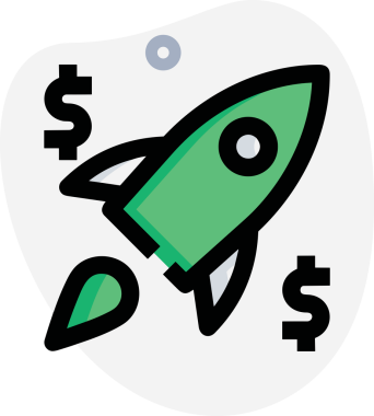 Modern Tasarım, Web, Uygulama ve Dijital İllüstrasyon için Roket Simgesi PNG Biçimi