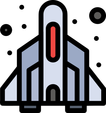 Modern Tasarım, Web, Uygulama ve Dijital İllüstrasyon için Roket Simgesi PNG Biçimi