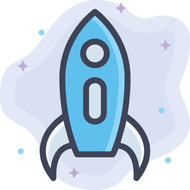 Modern Tasarım, Web, Uygulama ve Dijital İllüstrasyon için Roket Simgesi PNG Biçimi