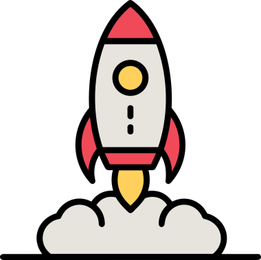Modern Tasarım, Web, Uygulama ve Dijital İllüstrasyon için Roket Simgesi PNG Biçimi