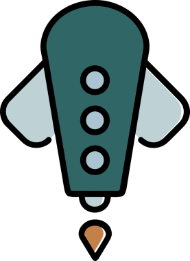 Modern Tasarım, Web, Uygulama ve Dijital İllüstrasyon için Roket Simgesi PNG Biçimi