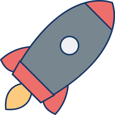 Modern Tasarım, Web, Uygulama ve Dijital İllüstrasyon için Roket Simgesi PNG Biçimi