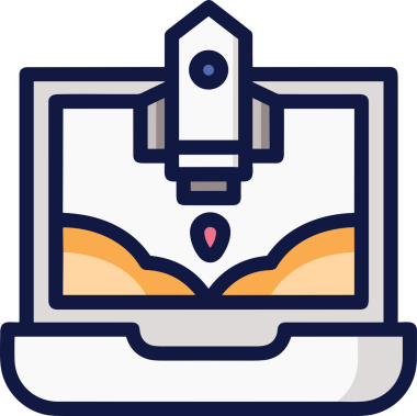 Modern Tasarım, Web, Uygulama ve Dijital İllüstrasyon için Roket Simgesi PNG Biçimi