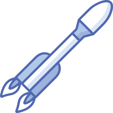 Modern Tasarım, Web, Uygulama ve Dijital İllüstrasyon için Roket Simgesi PNG Biçimi