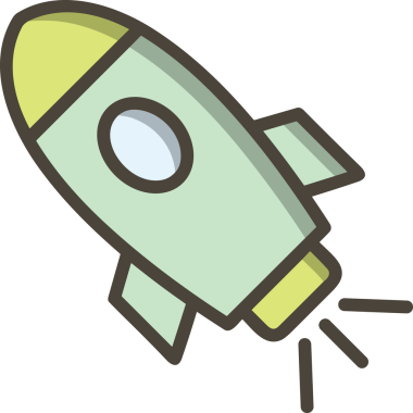 Modern Tasarım, Web, Uygulama ve Dijital İllüstrasyon için Roket Simgesi PNG Biçimi