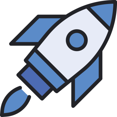 Modern Tasarım, Web, Uygulama ve Dijital İllüstrasyon için Roket Simgesi PNG Biçimi