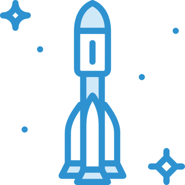 Modern Tasarım, Web, Uygulama ve Dijital İllüstrasyon için Roket Simgesi PNG Biçimi