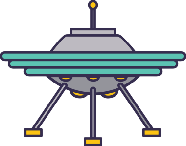 Modern Tasarım, Web, Uygulama ve Dijital İllüstrasyon için Roket Simgesi PNG Biçimi