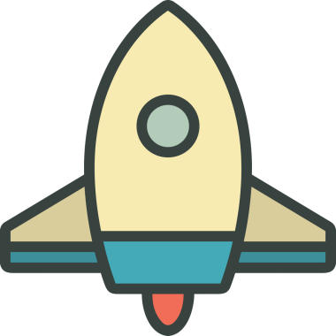 Modern Tasarım, Web, Uygulama ve Dijital İllüstrasyon için Roket Simgesi PNG Biçimi