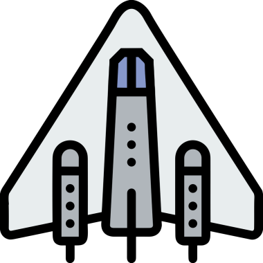 Modern Tasarım, Web, Uygulama ve Dijital İllüstrasyon için Roket Simgesi PNG Biçimi