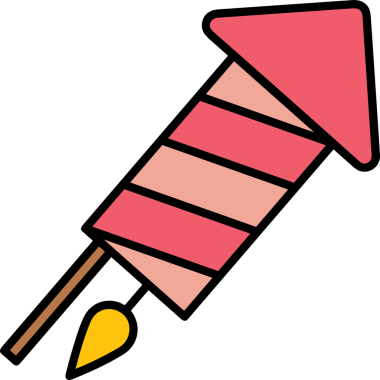 Modern Tasarım, Web, Uygulama ve Dijital İllüstrasyon için Roket Simgesi PNG Biçimi