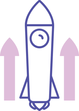 Modern Tasarım, Web, Uygulama ve Dijital İllüstrasyon için Roket Simgesi PNG Biçimi