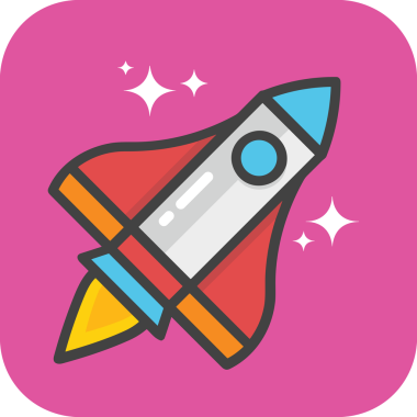 Modern Tasarım, Web, Uygulama ve Dijital İllüstrasyon için Roket Simgesi PNG Biçimi