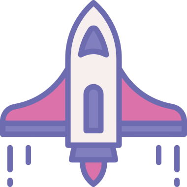 Modern Tasarım, Web, Uygulama ve Dijital İllüstrasyon için Roket Simgesi PNG Biçimi