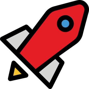 Modern Tasarım, Web, Uygulama ve Dijital İllüstrasyon için Roket Simgesi PNG Biçimi