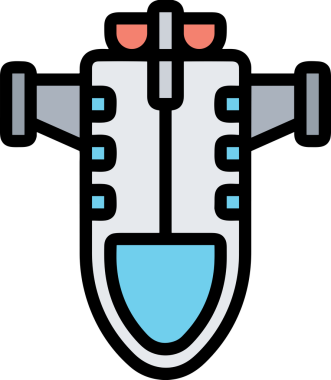 Modern Tasarım, Web, Uygulama ve Dijital İllüstrasyon için Roket Simgesi PNG Biçimi