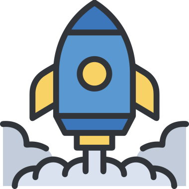 Modern Tasarım, Web, Uygulama ve Dijital İllüstrasyon için Roket Simgesi PNG Biçimi