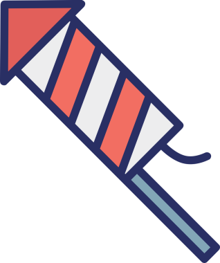 Modern Tasarım, Web, Uygulama ve Dijital İllüstrasyon için Roket Simgesi PNG Biçimi