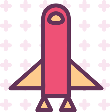 Modern Tasarım, Web, Uygulama ve Dijital İllüstrasyon için Roket Simgesi PNG Biçimi