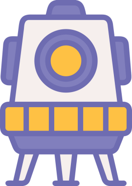 Modern Tasarım, Web, Uygulama ve Dijital İllüstrasyon için Roket Simgesi PNG Biçimi