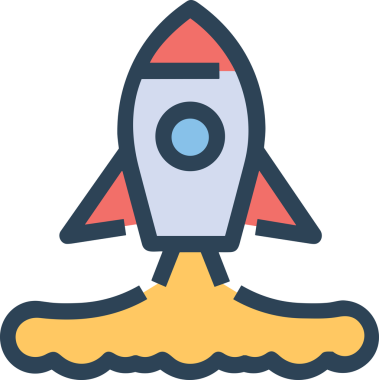 Modern Tasarım, Web, Uygulama ve Dijital İllüstrasyon için Roket Simgesi PNG Biçimi