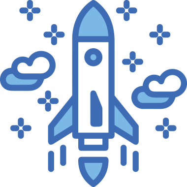 Modern Tasarım, Web, Uygulama ve Dijital İllüstrasyon için Roket Simgesi PNG Biçimi