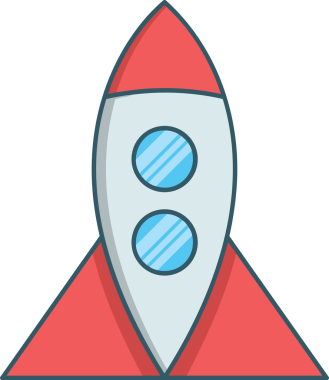 Modern Tasarım, Web, Uygulama ve Dijital İllüstrasyon için Roket Simgesi PNG Biçimi