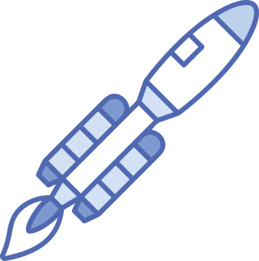 Modern Tasarım, Web, Uygulama ve Dijital İllüstrasyon için Roket Simgesi PNG Biçimi